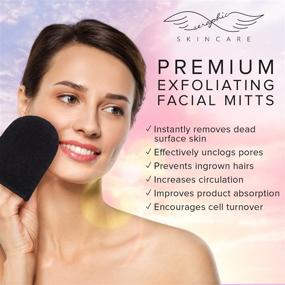 img 3 attached to 🧽 Seraphic Skincare Deep Exfoliating Face Mitt - Facial Exfoliating Scrub, Exfoliator Glove - Face Cleaning Mitten, Self Exfoliator - Chemical-Free Dead Skin Remover, Acne Prevention