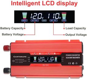 img 3 attached to 🚗 Cantonape 700W/1500W Peak Car Power Inverter DC 12V to 110V AC Converter with LCD Display, Dual AC Outlets, Compact Size, and 2A USB Car Charger - Ideal for Cars, Homes, Laptops