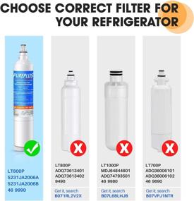 img 3 attached to 🌊 PUREPLUS 9990 Refrigerator Water Filter: LG LT600P & Kenmore 469990 Replacement - 3Pack