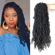 🌿 18-дюймовые крючком nu goddess faux locs - натуральные черные синтетические волосы для новых искусственных дредов логотип