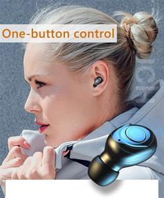 img 3 attached to 🔊 Миниатюрный Bluetooth-наушник V5.0 для сотовых телефонов - Самые маленькие беспроводные наушники с микрофоном, 6 часов времени разговора, беспроводная гарнитура для автомобиля с функцией громкой связи, беспроводный моно-наушник с зарядной базой