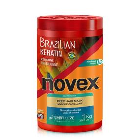 img 4 attached to 💆 Revitalize Your Hair with Novex Brazilian Keratin Deep Conditioning Mask - 35.3oz | Reconstructive Keratin for Frizz Control and Damage Repair