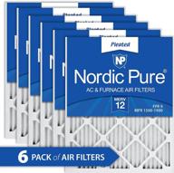 nordic pure 16x25x1 pleated furnace air filters logo