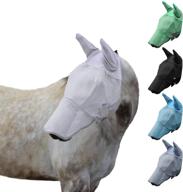 optimized reflective fly mask with one year warranty - ears and nose cover included logo