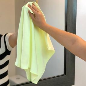 img 2 attached to 🧽 Clear Kleen All Purpose Microfiber Cleaning Towel - Ultimate cleaning solution for kitchens, baths, autos, glass & more - 310 GSM - Soap-free, Durable, Washing & Drying - 16" x 16" - Packs of 4, 8 or 16