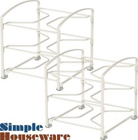 img 3 attached to Pack SimpleHouseware Kitchen Organizer White