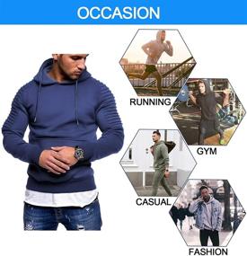 img 3 attached to COOFANDY Men's Athletic Pullover 🏋️ Sweatshirt for Workout and Active Wear