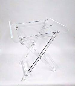 img 4 attached to 🍽️ Modern Chic Acrylic Folding Tray Table - Kitchen and Bar Serving Table - Elegant Clear Design - Curved Top - by Designstyles