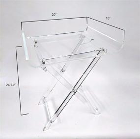 img 1 attached to 🍽️ Modern Chic Acrylic Folding Tray Table - Kitchen and Bar Serving Table - Elegant Clear Design - Curved Top - by Designstyles