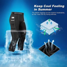 img 1 attached to 🩲 Stay Cool and Compressed: MeetHoo Men's Compression Pants with Pocket for Ultimate Workout Performance