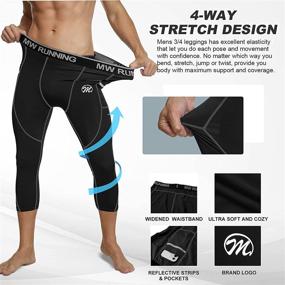 img 3 attached to 🩲 Stay Cool and Compressed: MeetHoo Men's Compression Pants with Pocket for Ultimate Workout Performance