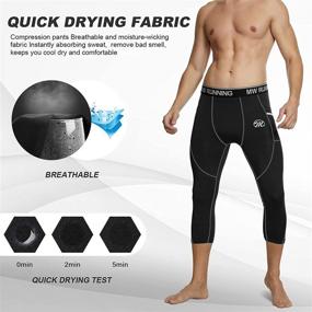 img 2 attached to 🩲 Stay Cool and Compressed: MeetHoo Men's Compression Pants with Pocket for Ultimate Workout Performance