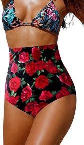 img 4 attached to 🩱 Flattering High Waisted Swimsuit Bottoms for Women - Control and Comfort in Swimsuits & Cover Ups by Upopby