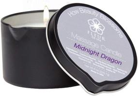 img 4 attached to 🕯️ Midnight Dragon Massage Oil Candle - Fleur De Spa - All Natural - 6oz, Coconut Oil, Soy, Jojoba Blend