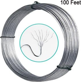 img 3 attached to 🖼️ Braided Picture Hanging Wire #2 - 100ft, Heavy Duty for Frames, Artwork, Mirrors | Supports up to 30lbs