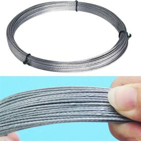 img 1 attached to 🖼️ Braided Picture Hanging Wire #2 - 100ft, Heavy Duty for Frames, Artwork, Mirrors | Supports up to 30lbs
