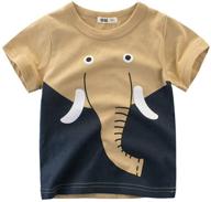 🐾 cute animal print t shirt tops for baby boys, 1-10t: summer clothes for boys in soft cotton with short sleeves logo