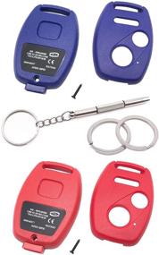 img 4 attached to Замена чехла с ключом Honda Key Fob - Не требуется резка | Чехол для бесключевого пульта входа для Civic, Accord, CR-V, Fit, Odyssey, Pilot, Ridgeline, CR-Z | 1 синий + 1 красный