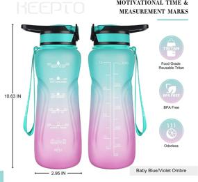 img 3 attached to 💧 Stay Hydrated and Motivated with KEEPTO Gallon Water Bottle – BPA Free, Time Marker and Straw Included