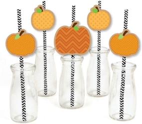 img 4 attached to Pumpkin Patch Paper Straw Decor