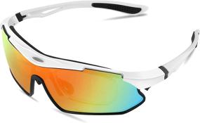 img 4 attached to 🕶️ Ultimate Protection: Polarized Sport Sunglasses for Outdoor Activities - Lightweight Frame for Cycling, Running, Driving, Riding, and Fishing