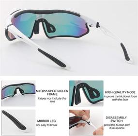 img 2 attached to 🕶️ Ultimate Protection: Polarized Sport Sunglasses for Outdoor Activities - Lightweight Frame for Cycling, Running, Driving, Riding, and Fishing