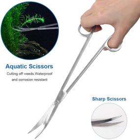 img 1 attached to AUTOWT 4 in 1 Stainless Steel Aquatic Tools Kit - Tweezers, Scissor, Spatula, Planted Aquarium Starter Set & Aquarium Plant Tools