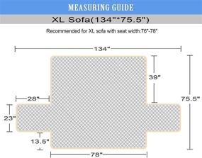 img 3 attached to Водонепроницаемый матерчатый чехол для мебели с квилтингом, предотвращающий скольжение, для дивана от Ameritex - 🛋️ идеально подходит для собак, детей и домашних животных - можно стирать в машине - цвет бежевый - размер: 78 дюймов