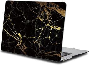 img 3 attached to 🖤 Black Gold Marble One Micron Case + Keyboard Cover for MacBook Pro 13 Inch (Model: A1278, with CD-ROM): Stylish and Protective Hard Shell