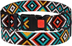 img 2 attached to Stylish Aztec Dog Collar: Adjustable Nylon Tribal Pattern for Dogs of all Sizes
