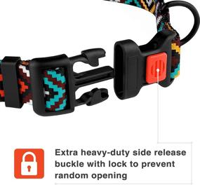 img 1 attached to Stylish Aztec Dog Collar: Adjustable Nylon Tribal Pattern for Dogs of all Sizes