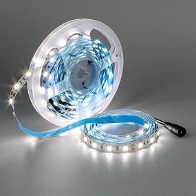 img 4 attached to YUNBO LED Strip Light Cool White 6000-6500K: Bright, Cuttable, and Versatile Lighting for Home Decor