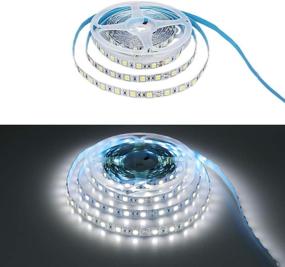 img 3 attached to YUNBO LED Strip Light Cool White 6000-6500K: Bright, Cuttable, and Versatile Lighting for Home Decor