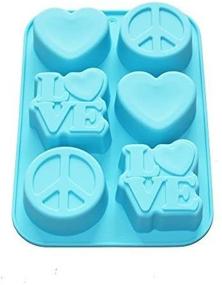 img 1 attached to ❤️ 6-Cavity Silicone Mold for X-Haibei Love Heart Peace Sign Soap Mini Cakes and Jello Supplies