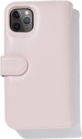 img 1 attached to Чехол Bondir розового цвета для iPhone 11 Pro Max (2 в 1) магнитный съемный чехол-кошелек из кожи для Apple iPhone Xs Max