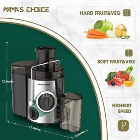 img 2 attached to 🥤 Powerful Juice Extractor – MAMA’S CHOICE Stainless Steel Juicer Machine with Big Mouth Chute, Easy Clean & 3 Speeds