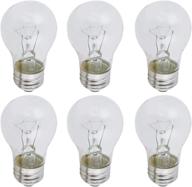 💡 clear a15 incandescent appliance light bulb - 40w, 2700k soft white (6 pack) logo