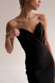 img 3 attached to Черное платье с открытыми плечами Fitted