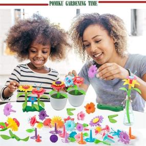 img 2 attached to 🌸 POMIKU Flower Building Blocks for Toddlers Ages 3-6