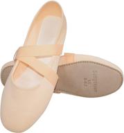 👧 sangeeson leather breathable ballerina girls' shoes, ideal for beginners, and athletic activities logo