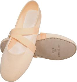 img 4 attached to 👧 SANGEESON Leather Breathable Ballerina Girls' Shoes, Ideal for Beginners, and Athletic Activities