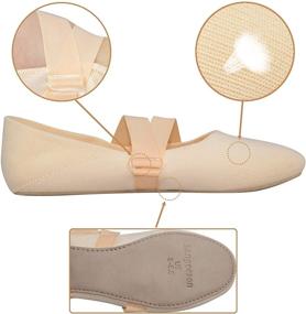 img 1 attached to 👧 SANGEESON Leather Breathable Ballerina Girls' Shoes, Ideal for Beginners, and Athletic Activities