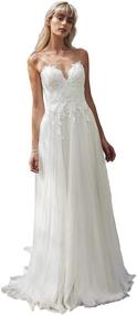 img 2 attached to Findlovewedding Wedding Dresses Appliques Off White Women's Clothing for Dresses