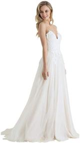 img 4 attached to Findlovewedding Wedding Dresses Appliques Off White Women's Clothing for Dresses