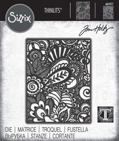 img 2 attached to Sizzix Thinlits Die, Doodle Art #2 by Tim Holtz: Multicolor Design for Fun Crafts