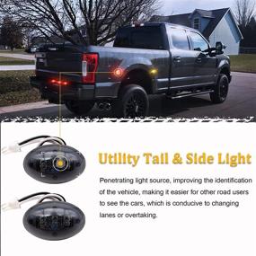 img 2 attached to 🚗 Upgrade Your Ford F350 with PSEQT Smoked Tail Lights & Side Marker Lights Kit - Waterproofo, 9 LED - Perfect for Ford 1999-2010 F250 F350 F450 F550 Super Duty Brake Side Fender Lights