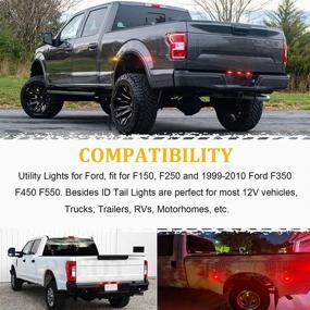 img 3 attached to 🚗 Upgrade Your Ford F350 with PSEQT Smoked Tail Lights & Side Marker Lights Kit - Waterproofo, 9 LED - Perfect for Ford 1999-2010 F250 F350 F450 F550 Super Duty Brake Side Fender Lights