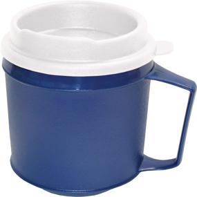 img 4 attached to 🔵 Blue Insulated Mug with Tumbler Lid (8oz) by Rehabilitation Advantage - Non-Weighted