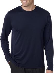 img 1 attached to Hanes DRIPerformance Long Sleeve T Shirt Graphite Men's Clothing in T-Shirts & Tanks