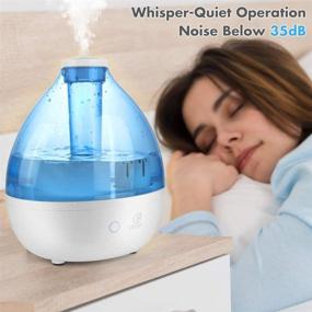 img 2 attached to 🌬️ UFRESH Cool Mist Humidifier for Bedroom & Large Room - 2.6L Water Tank, Whisper-Quiet, Automatic Shut-Off, Night Light Option - Long-lasting up to 24 Hours